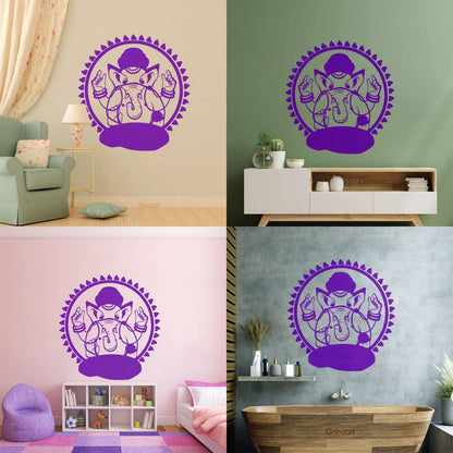 Engraving Decals Ganesha Hinduism God India Art Mural Painting