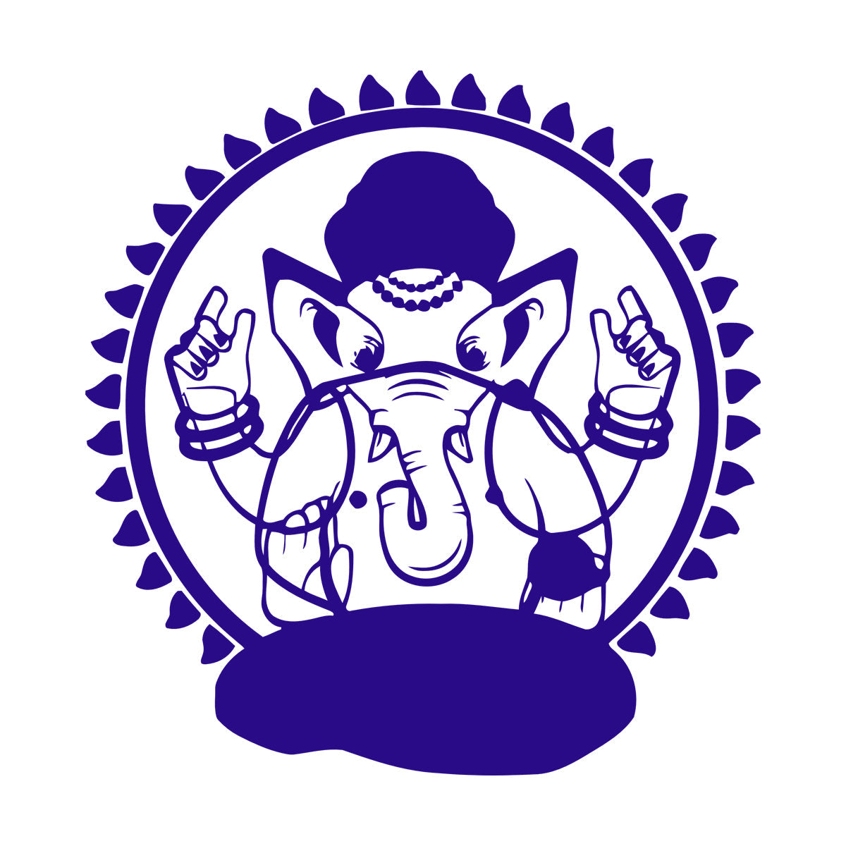 Engraving Decals Ganesha Hinduism God India Art Mural Painting