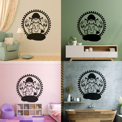 Engraving Decals Ganesha Hinduism God India Art Mural Painting