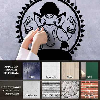 Engraving Decals Ganesha Hinduism God India Art Mural Painting