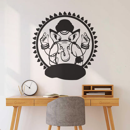 Engraving Decals Ganesha Hinduism God India Art Mural Painting