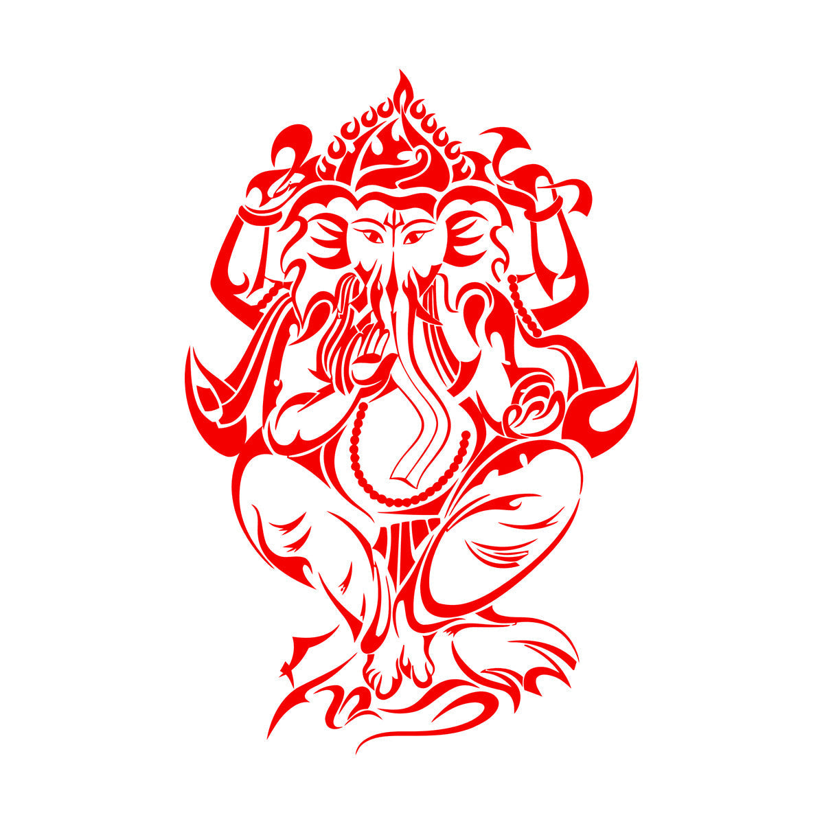 Mural And Wall Vinyl Decal Ganesha Hindu Ation Elephant God Multiple Size Options