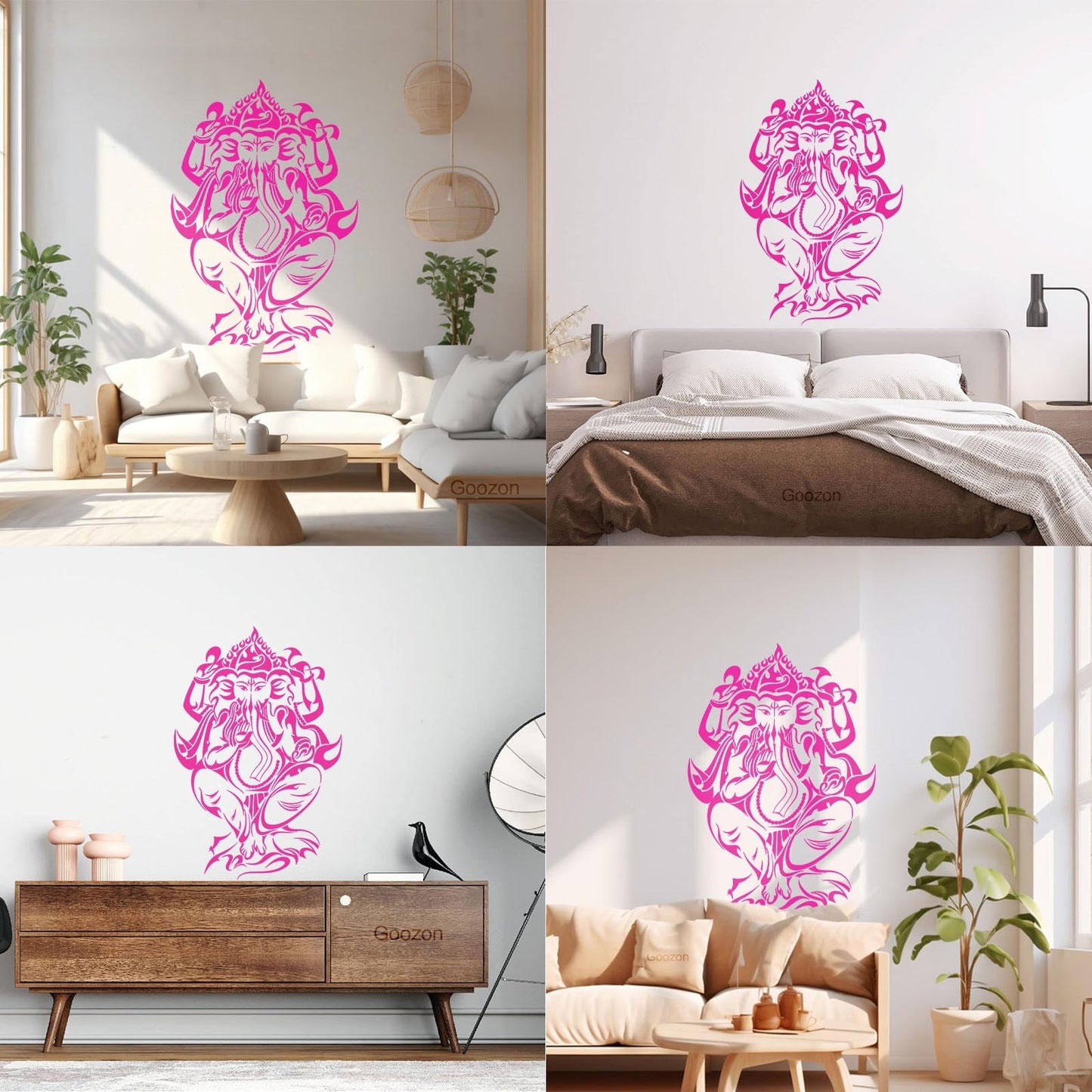 Mural And Wall Vinyl Decal Ganesha Hindu Ation Elephant God Multiple Size Options