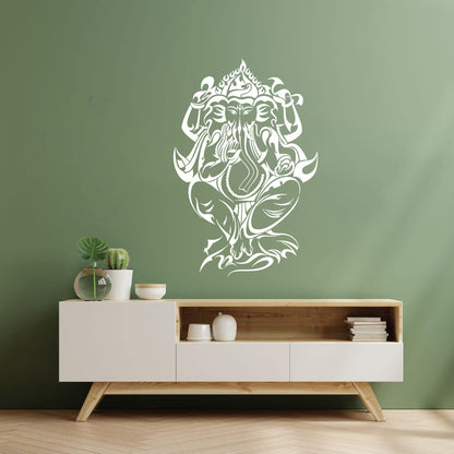 Mural And Wall Vinyl Decal Ganesha Hindu Ation Elephant God Multiple Size Options