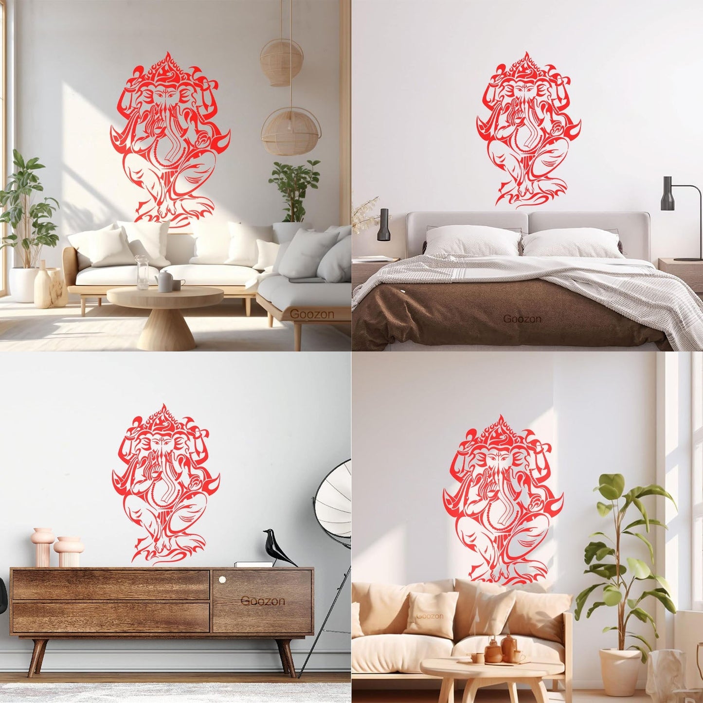 Mural And Wall Vinyl Decal Ganesha Hindu Ation Elephant God Multiple Size Options