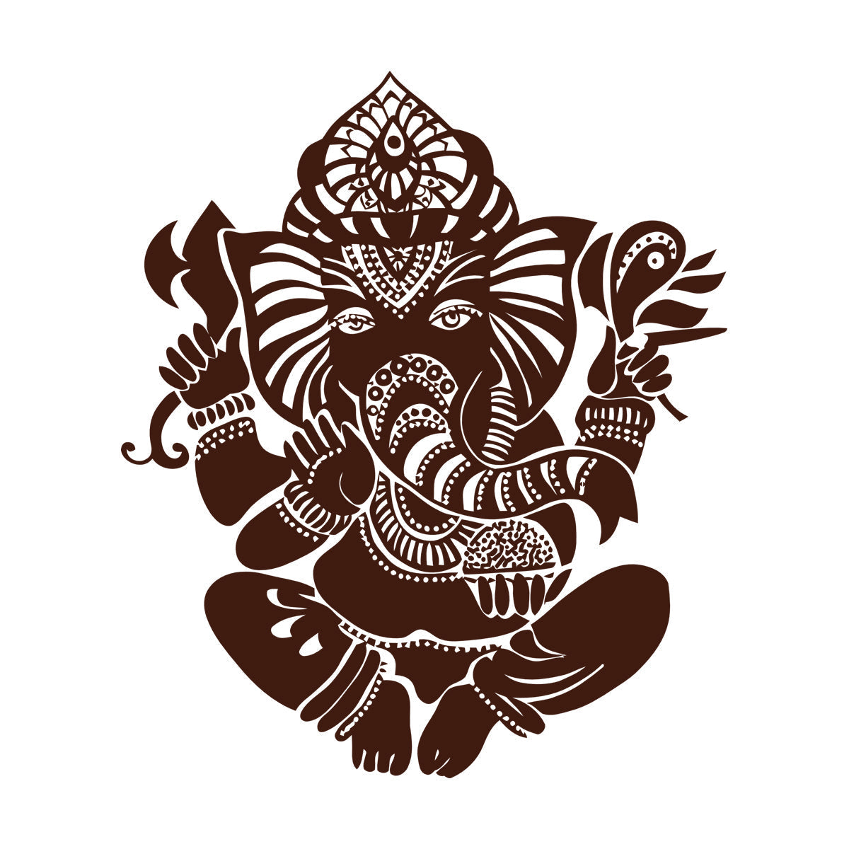 Wall Vinyl Sticker Decor Ganesha Indian Symbol Hinduism Deity God It Won'T Fall Off