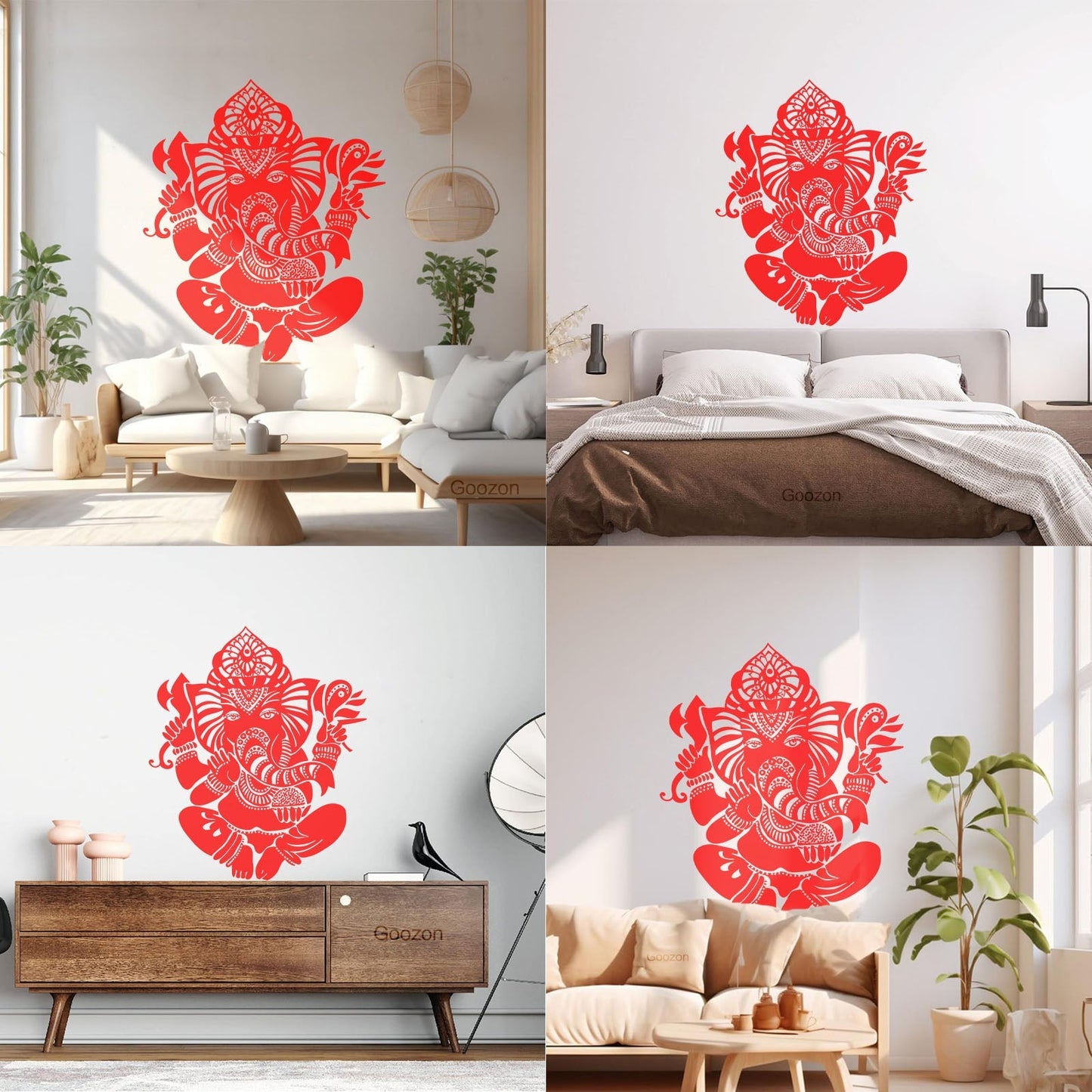 Wall Vinyl Sticker Decor Ganesha Indian Symbol Hinduism Deity God It Won'T Fall Off