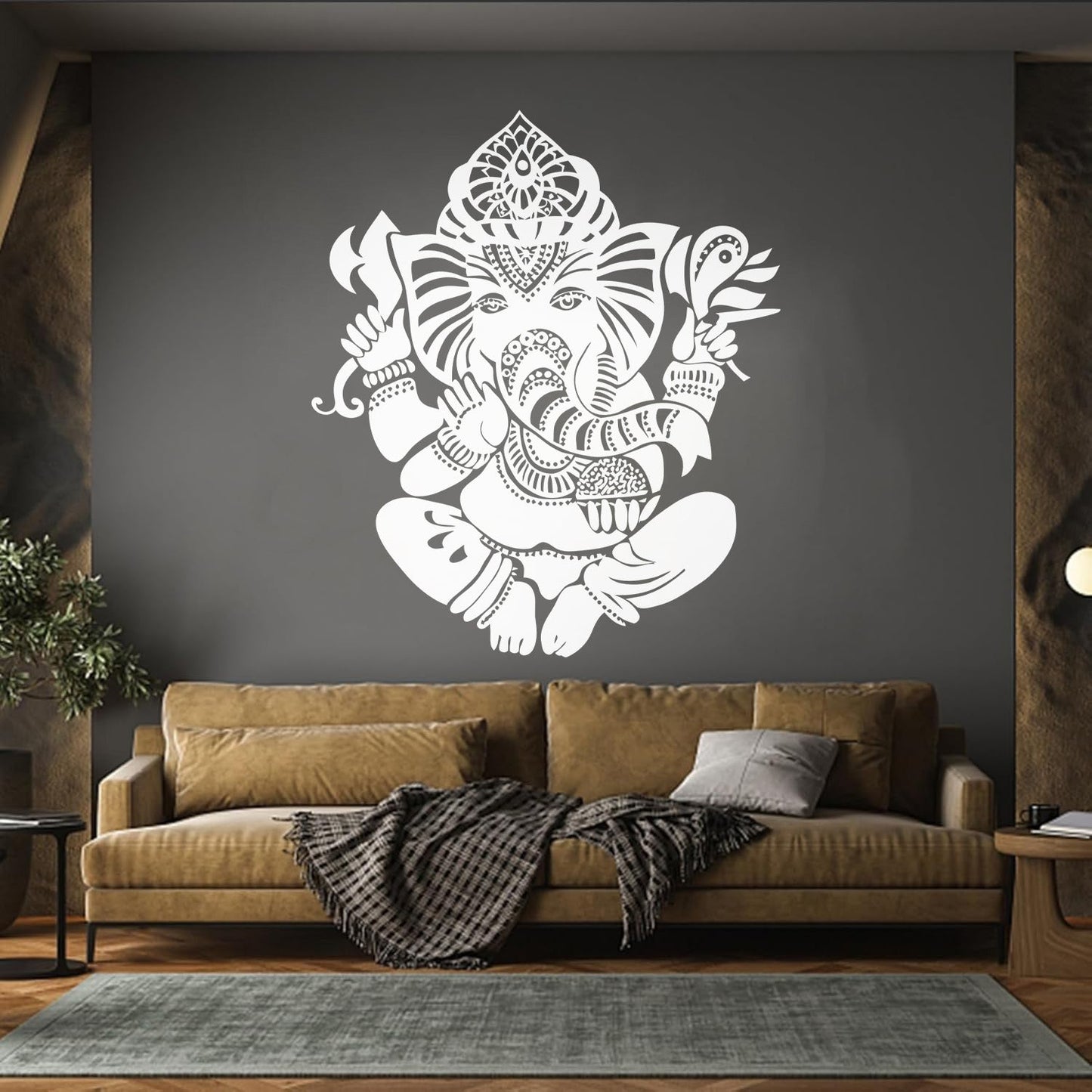 Wall Vinyl Sticker Decor Ganesha Indian Symbol Hinduism Deity God It Won'T Fall Off