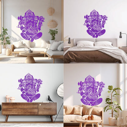 Wall Vinyl Sticker Decor Ganesha Indian Symbol Hinduism Deity God It Won'T Fall Off