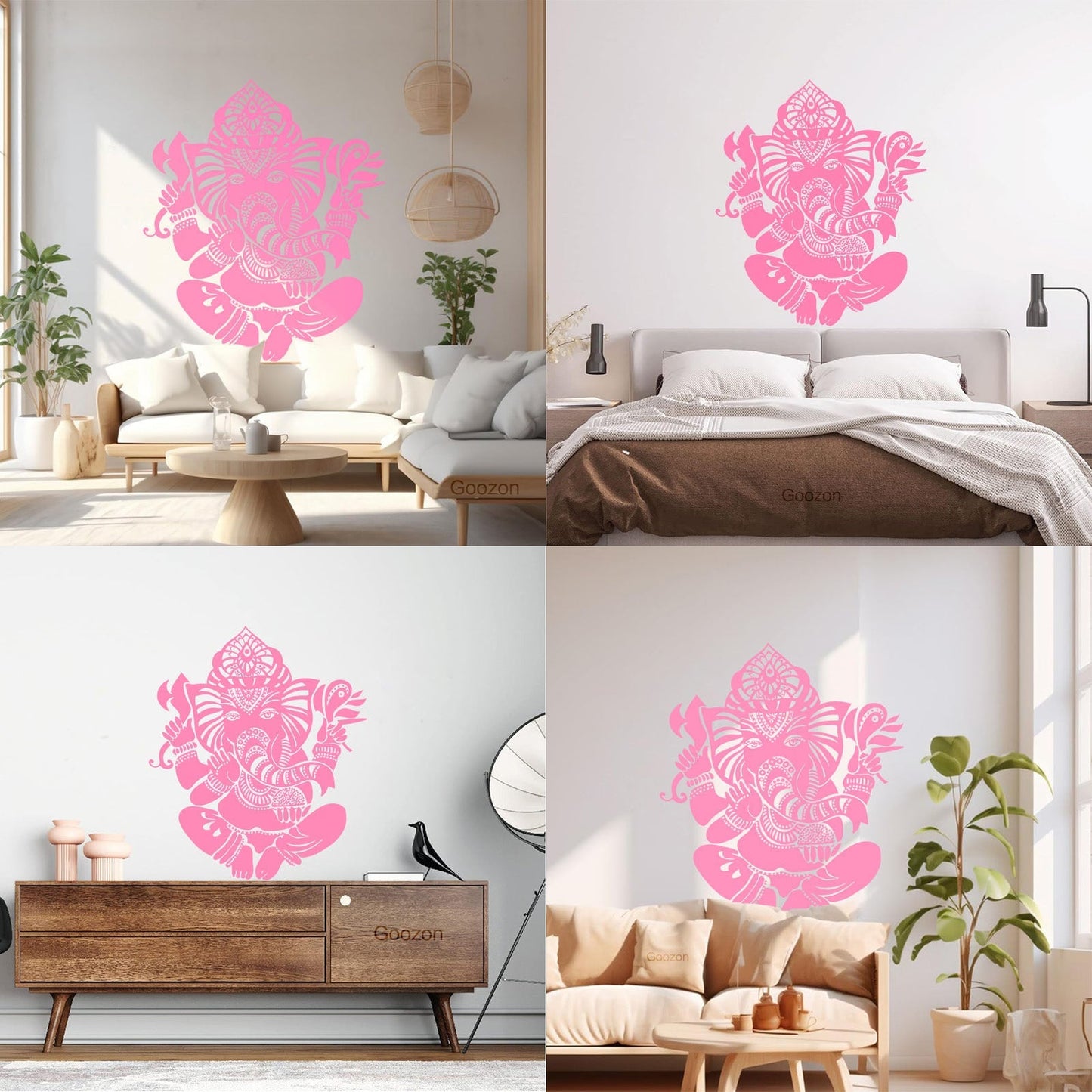 Wall Vinyl Sticker Decor Ganesha Indian Symbol Hinduism Deity God It Won'T Fall Off