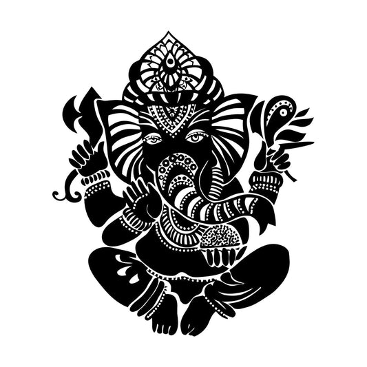 Wall Vinyl Sticker Decor Ganesha Indian Symbol Hinduism Deity God It Won'T Fall Off