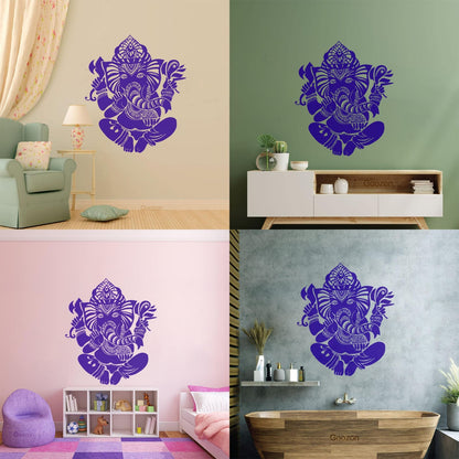 Wall Vinyl Sticker Decor Ganesha Indian Symbol Hinduism Deity God It Won'T Fall Off