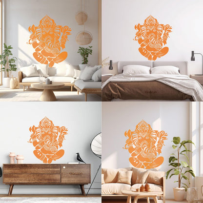 Wall Vinyl Sticker Decor Ganesha Indian Symbol Hinduism Deity God It Won'T Fall Off