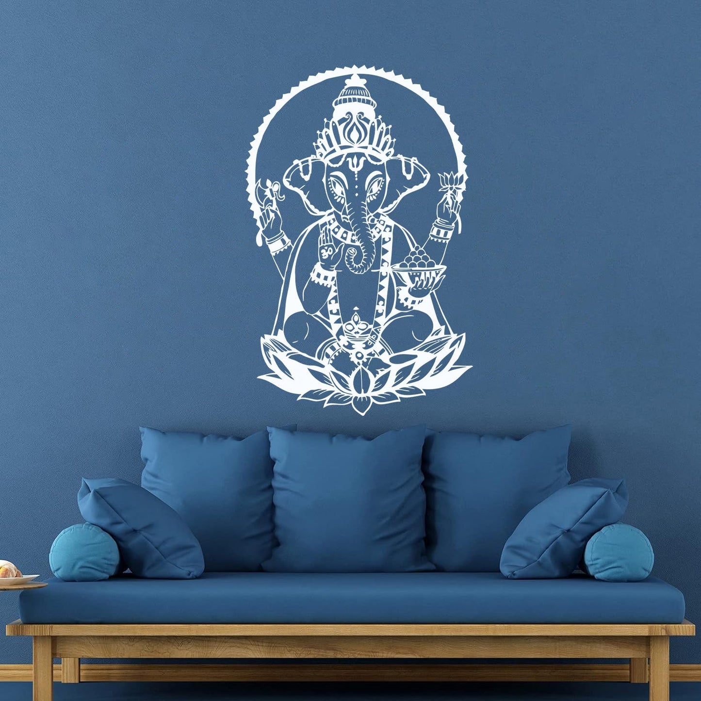 Ganesha Lotus India Elephant Hinduism Wall Stickers Can Modify And Add Information