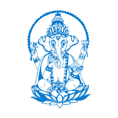 Ganesha Lotus India Elephant Hinduism Wall Stickers Can Modify And Add Information