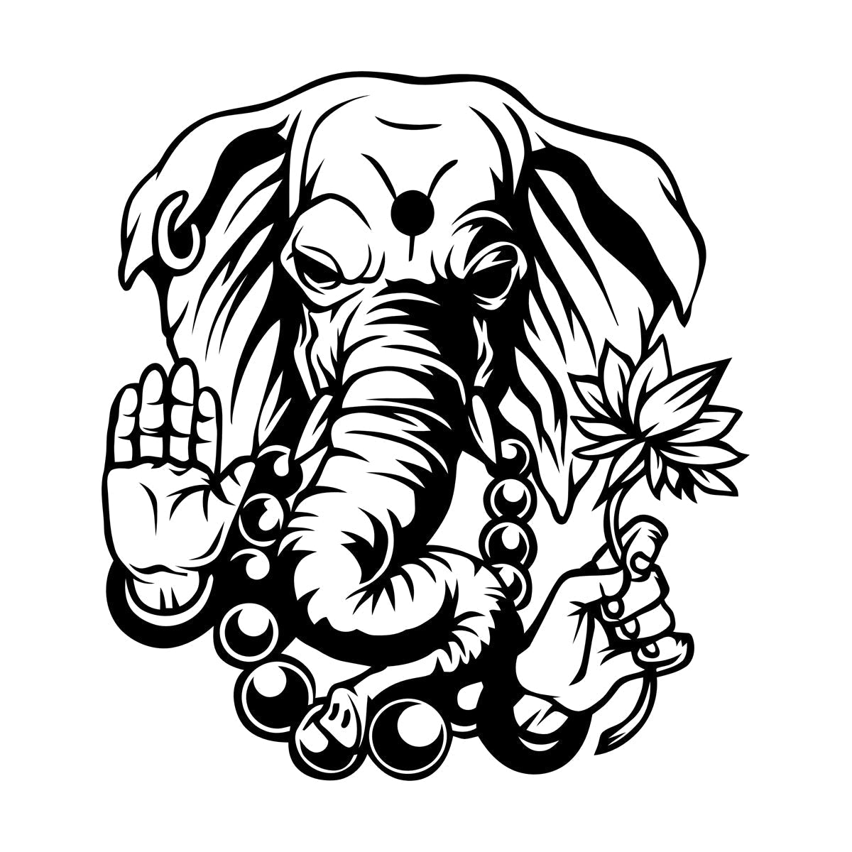Wall Decals Pvc God Ganesha Hindu Elephant Indian Deity Religion Glass Stickers