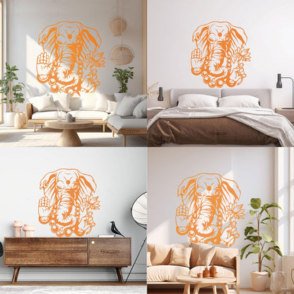 Wall Decals Pvc God Ganesha Hindu Elephant Indian Deity Religion Glass Stickers