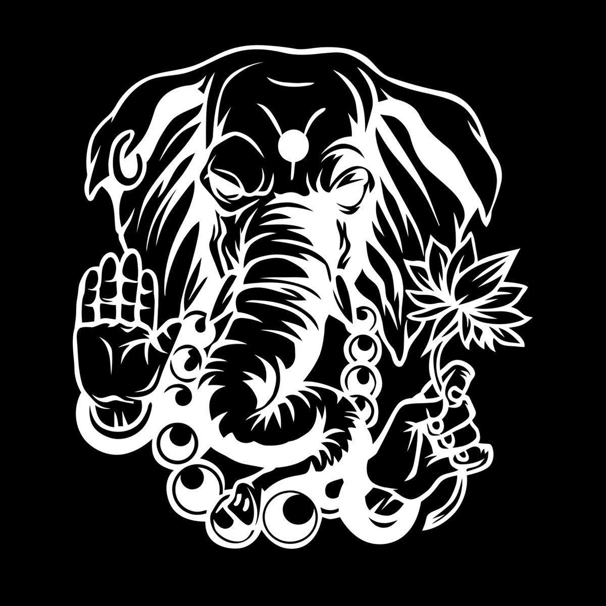 Wall Decals Pvc God Ganesha Hindu Elephant Indian Deity Religion Glass Stickers