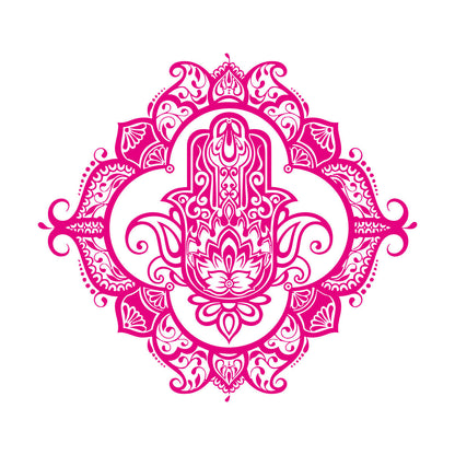 Hamsa Lotus Ornament Wall Decals Pvc Wall Beautification