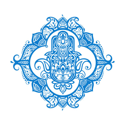 Hamsa Lotus Ornament Wall Decals Pvc Wall Beautification