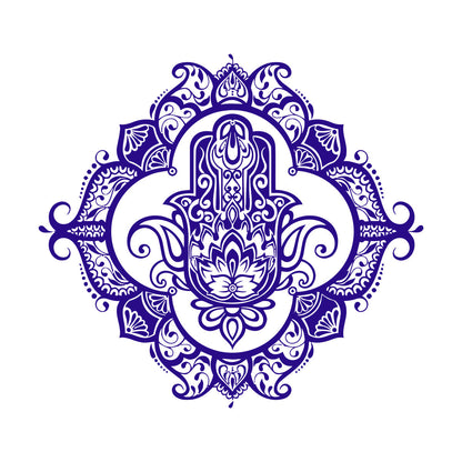 Hamsa Lotus Ornament Wall Decals Pvc Wall Beautification