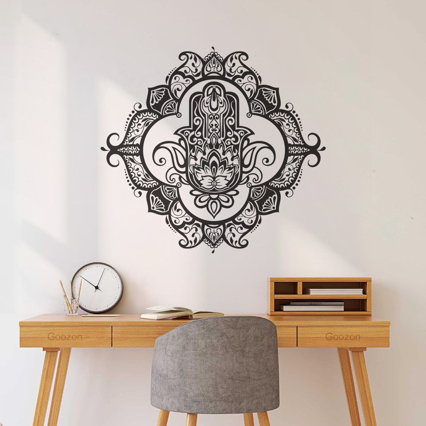 Hamsa Lotus Ornament Wall Decals Pvc Wall Beautification