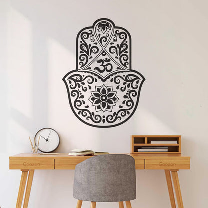 Lettering Stickers Hamsa Lotus Om Hinduism Amulet Home Ation Car Body Decoration
