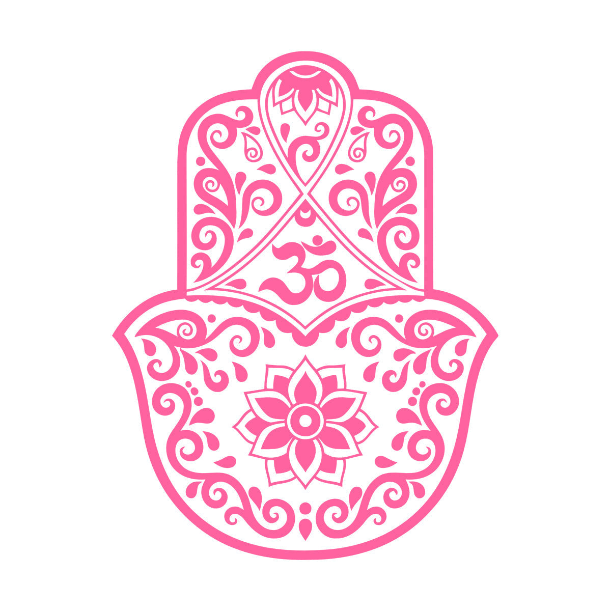 Lettering Stickers Hamsa Lotus Om Hinduism Amulet Home Ation Car Body Decoration