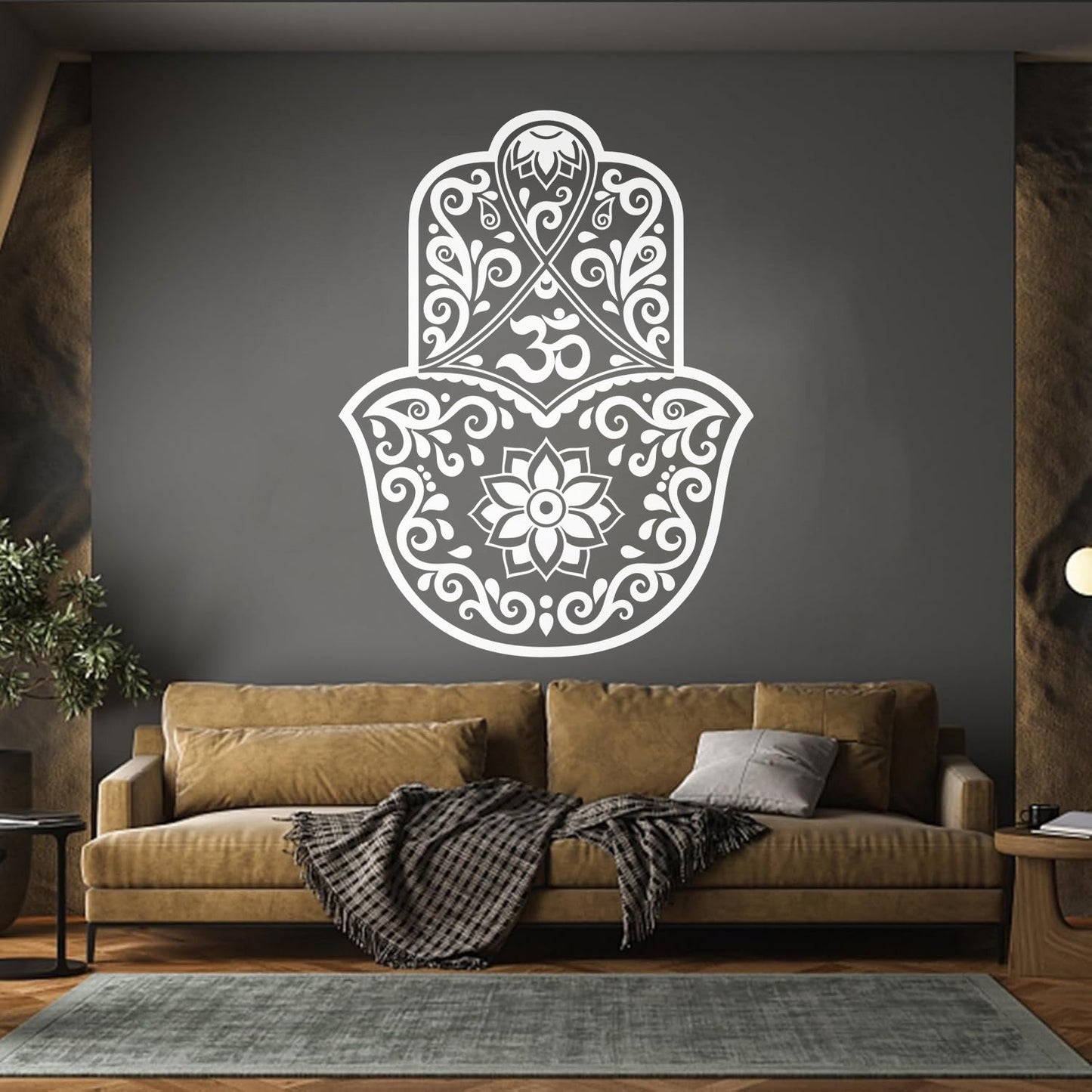 Lettering Stickers Hamsa Lotus Om Hinduism Amulet Home Ation Car Body Decoration