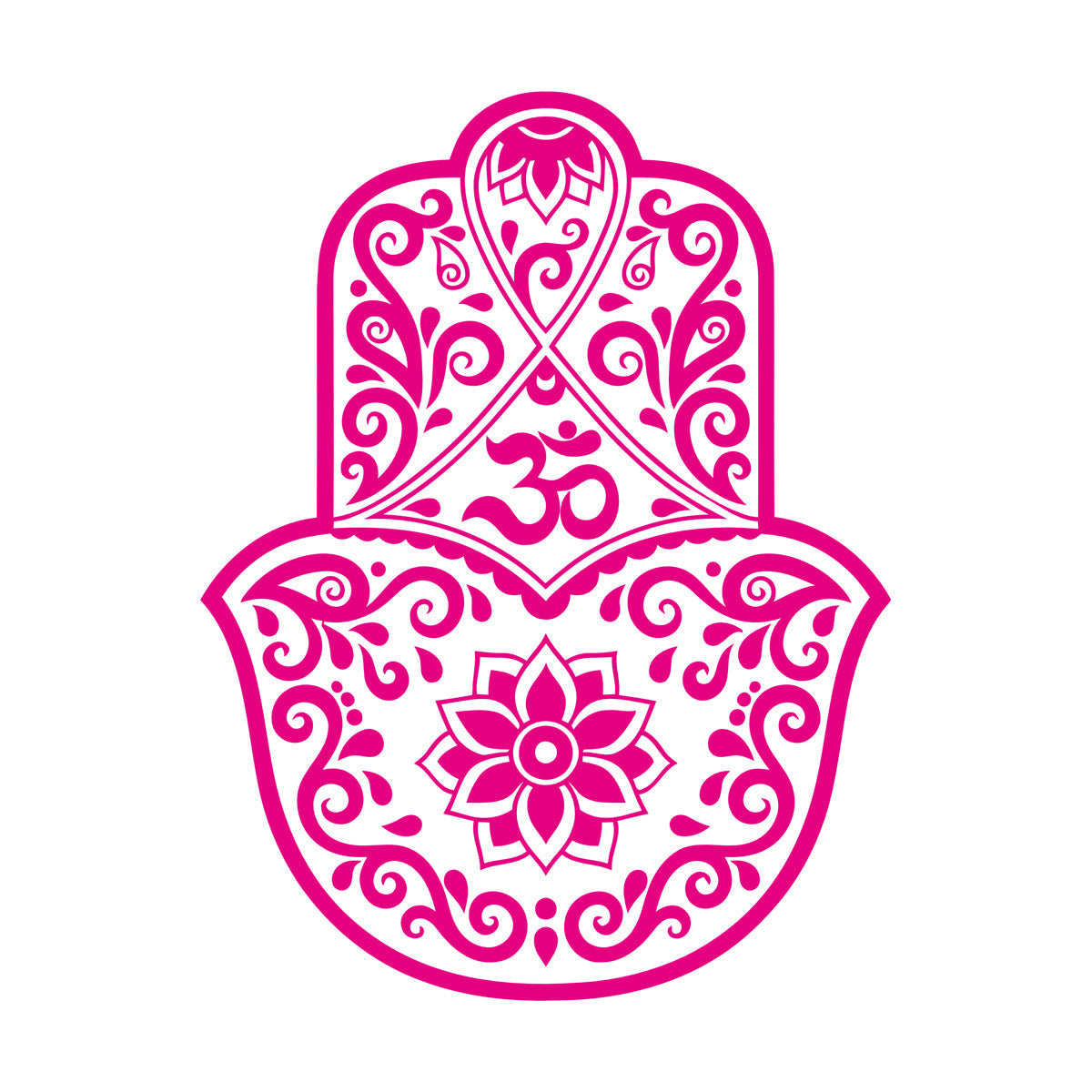 Lettering Stickers Hamsa Lotus Om Hinduism Amulet Home Ation Car Body Decoration