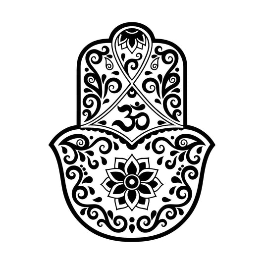 Lettering Stickers Hamsa Lotus Om Hinduism Amulet Home Ation Car Body Decoration