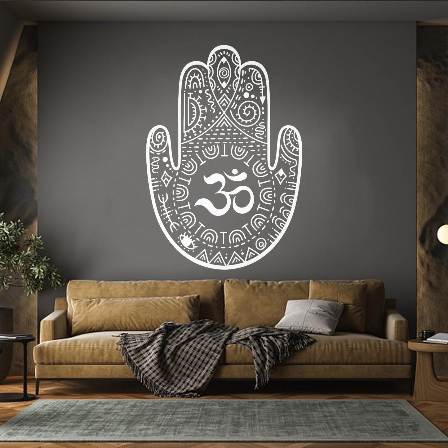 Wall Decals Paster Paper Hamsa Om Sign Hinduism Window Decals
