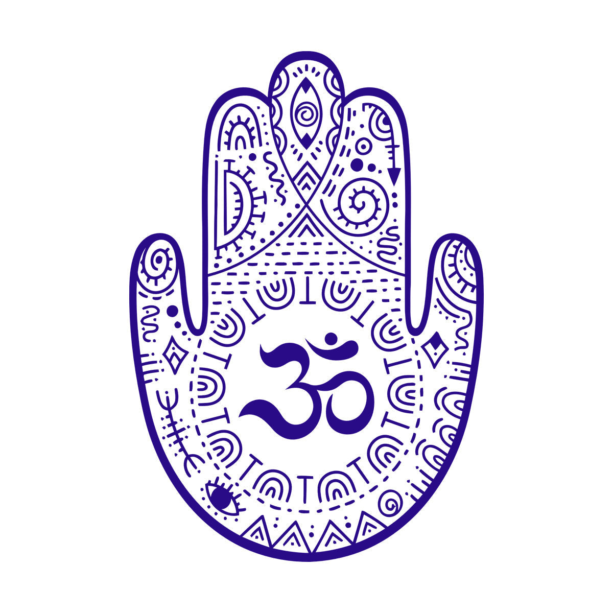 Wall Decals Paster Paper Hamsa Om Sign Hinduism Window Decals