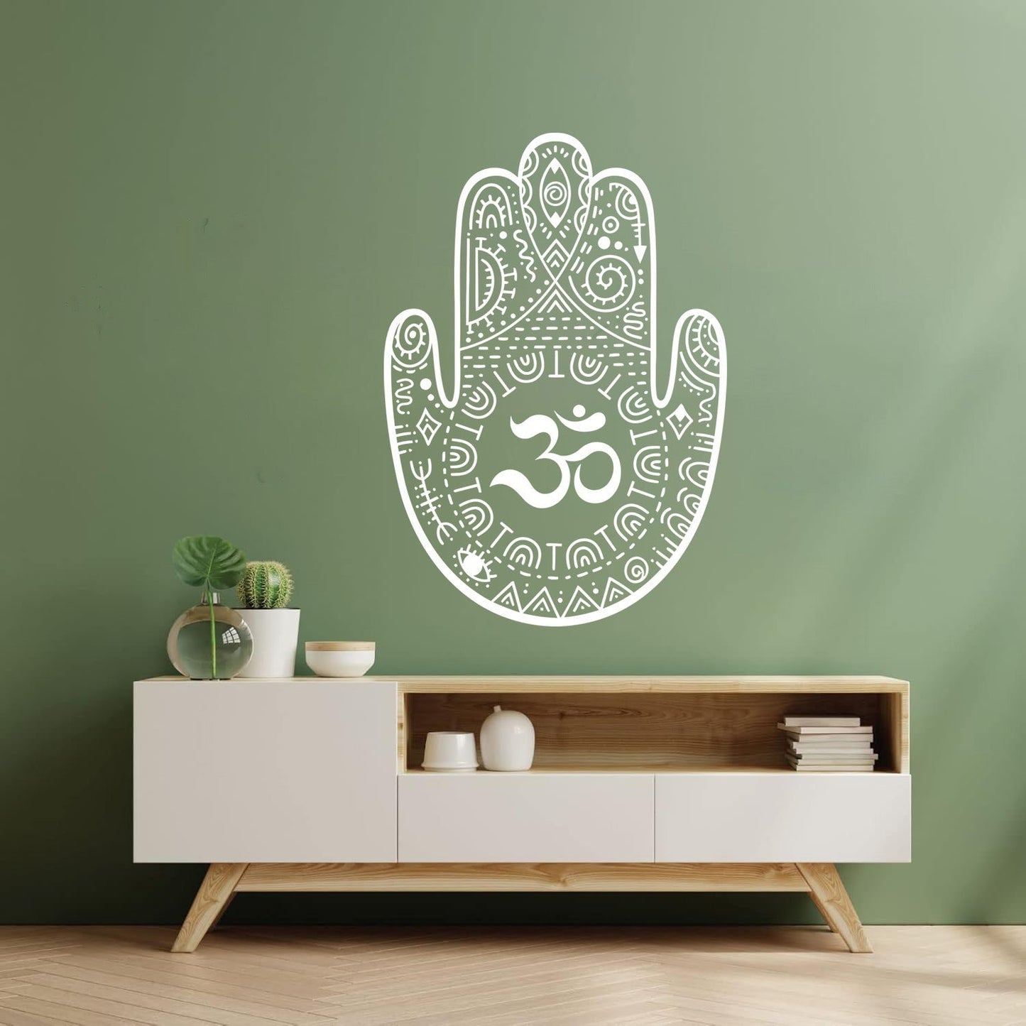 Wall Decals Paster Paper Hamsa Om Sign Hinduism Window Decals