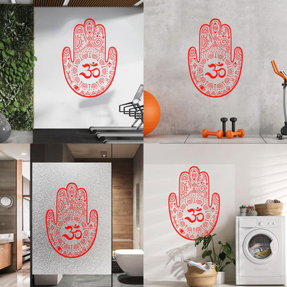 Wall Decals Paster Paper Hamsa Om Sign Hinduism Window Decals