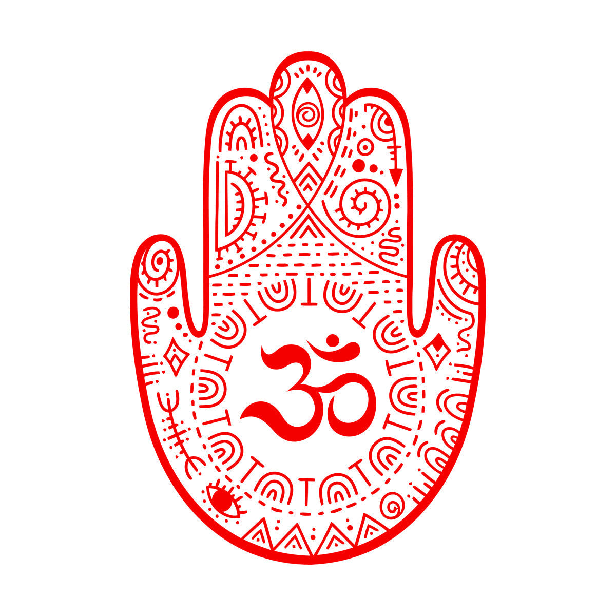Wall Decals Paster Paper Hamsa Om Sign Hinduism Window Decals