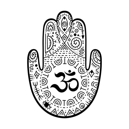Wall Decals Paster Paper Hamsa Om Sign Hinduism Window Decals