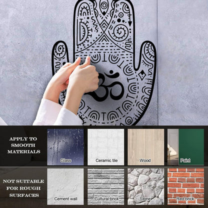 Wall Decals Paster Paper Hamsa Om Sign Hinduism Window Decals