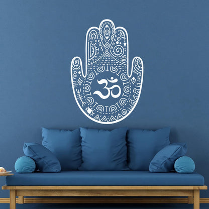 Wall Decals Paster Paper Hamsa Om Sign Hinduism Window Decals