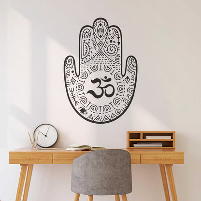 Wall Decals Paster Paper Hamsa Om Sign Hinduism Window Decals