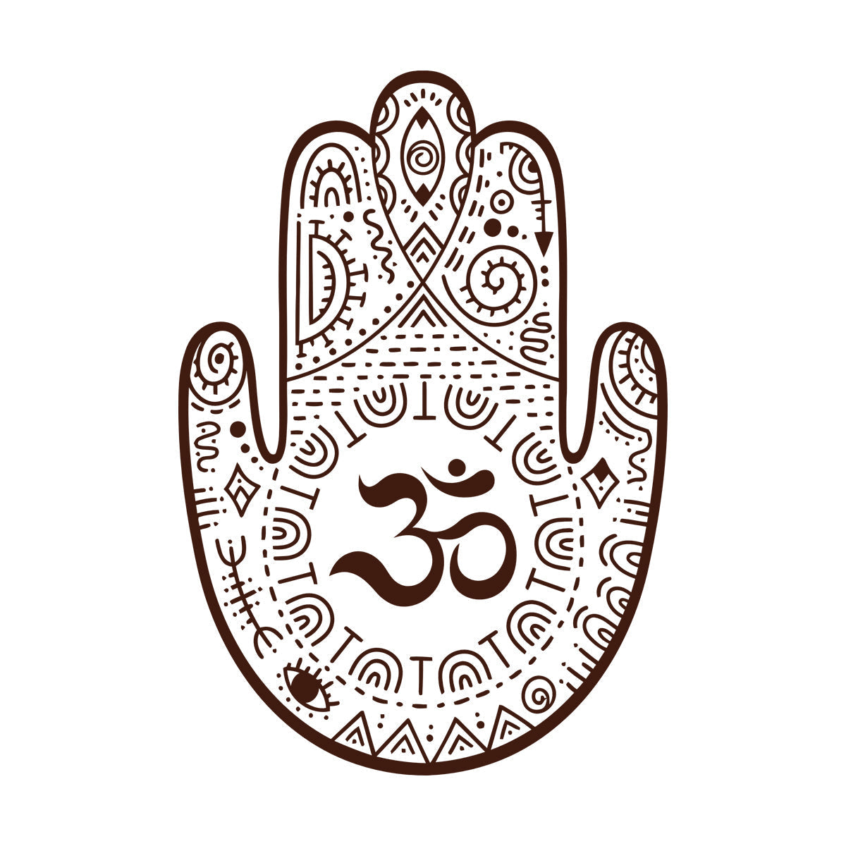 Wall Decals Paster Paper Hamsa Om Sign Hinduism Window Decals