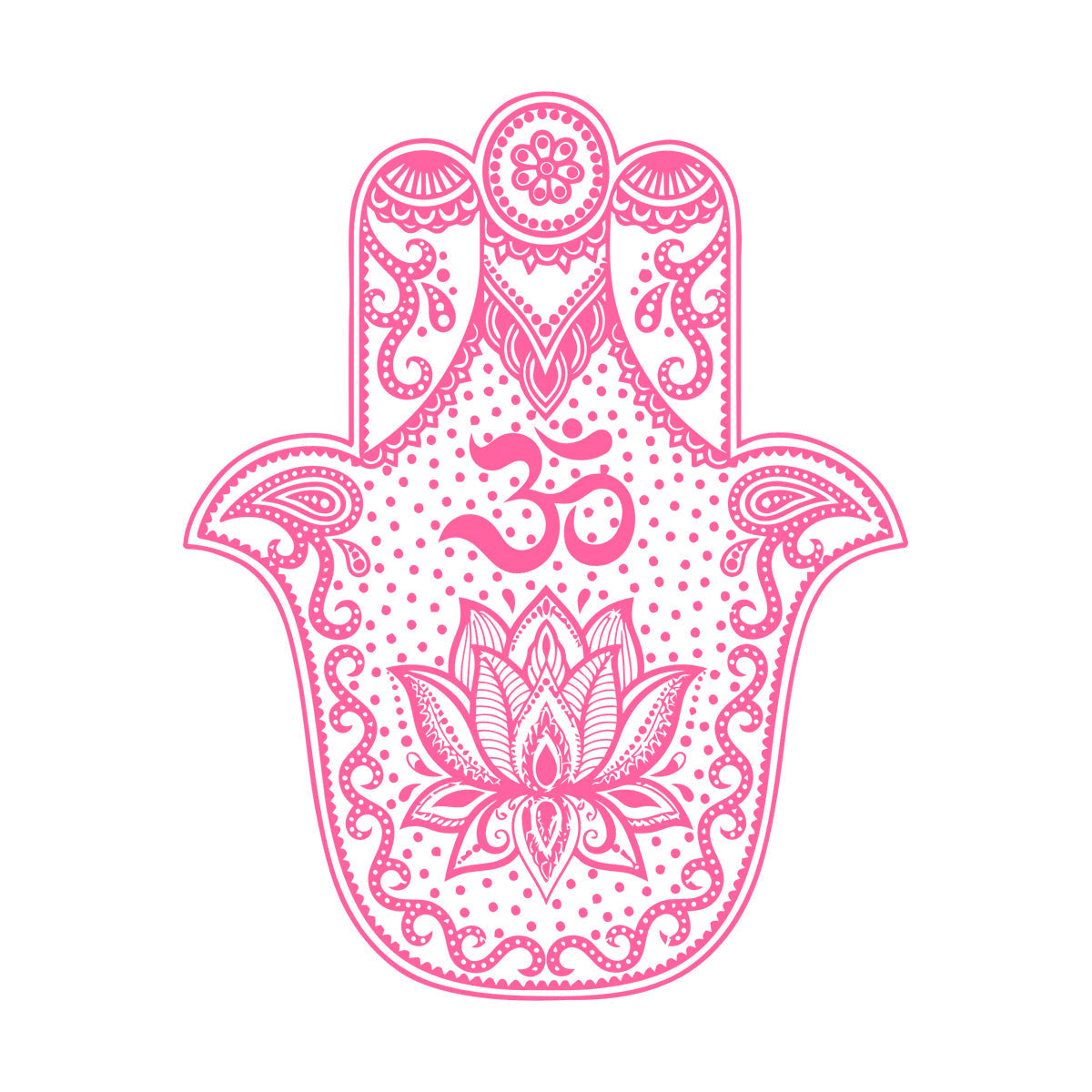 Vinyl Wall Stickers Hand Talisman Hamsa Buddhism Yoga Room Glass Stickers