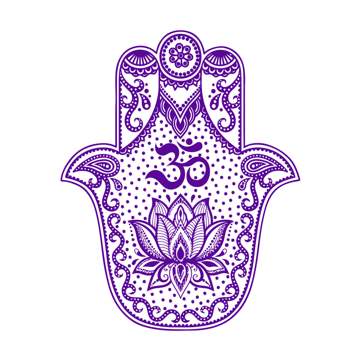 Vinyl Wall Stickers Hand Talisman Hamsa Buddhism Yoga Room Glass Stickers