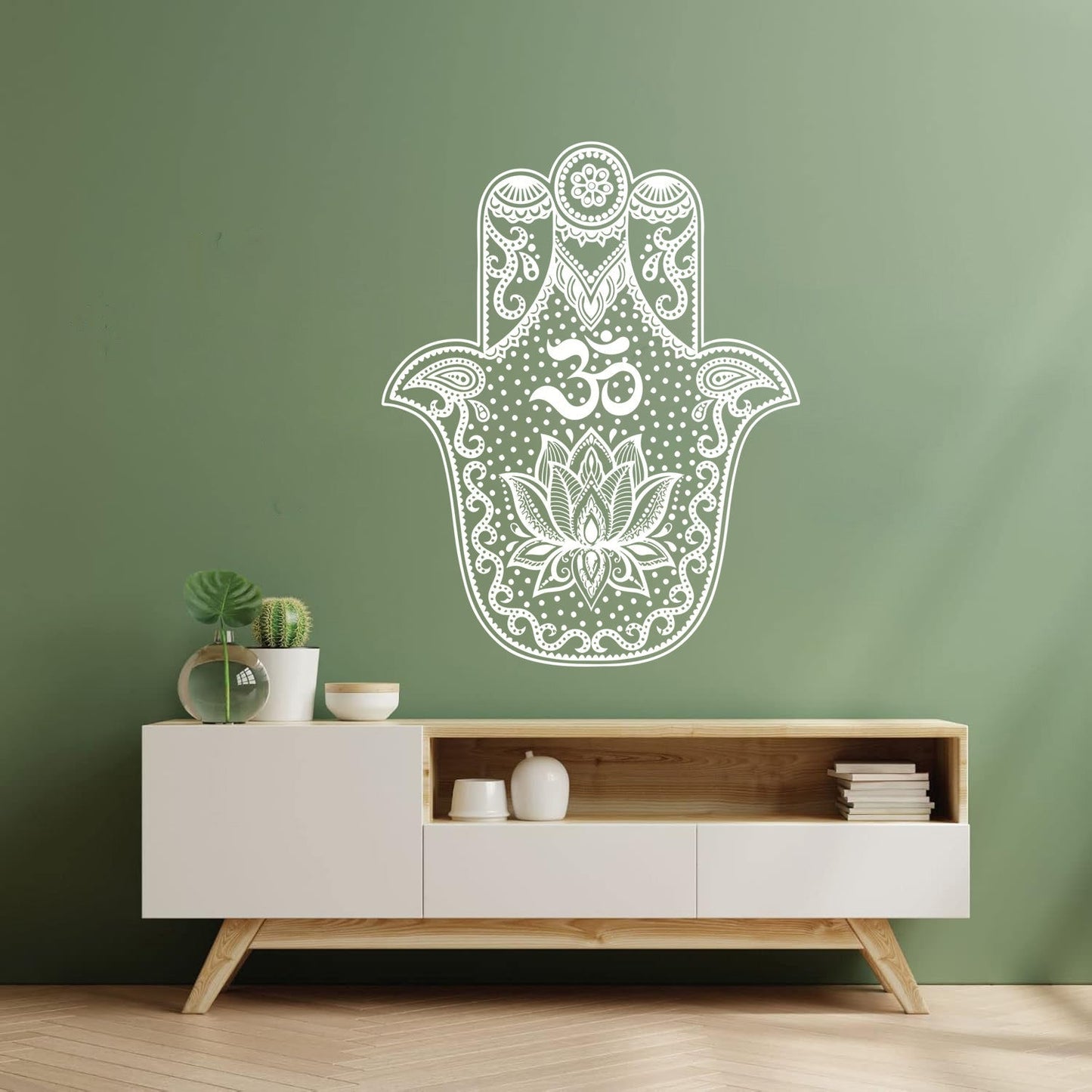 Vinyl Wall Stickers Hand Talisman Hamsa Buddhism Yoga Room Glass Stickers