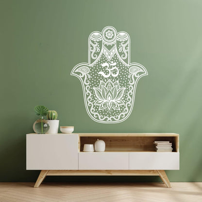 Vinyl Wall Stickers Hand Talisman Hamsa Buddhism Yoga Room Glass Stickers