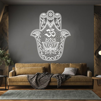 Vinyl Wall Stickers Hand Talisman Hamsa Buddhism Yoga Room Glass Stickers