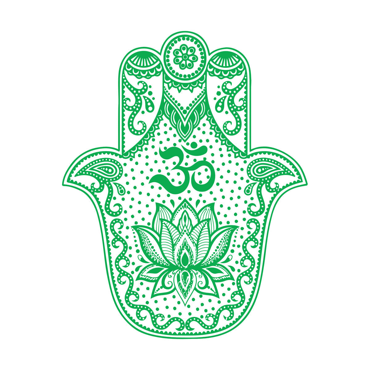 Vinyl Wall Stickers Hand Talisman Hamsa Buddhism Yoga Room Glass Stickers