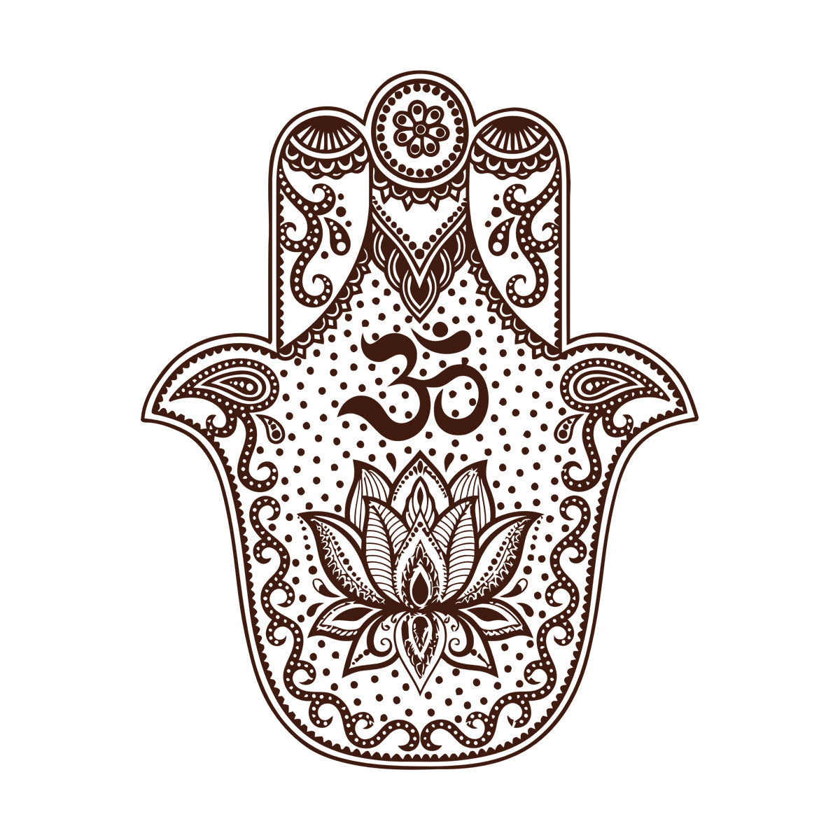 Vinyl Wall Stickers Hand Talisman Hamsa Buddhism Yoga Room Glass Stickers