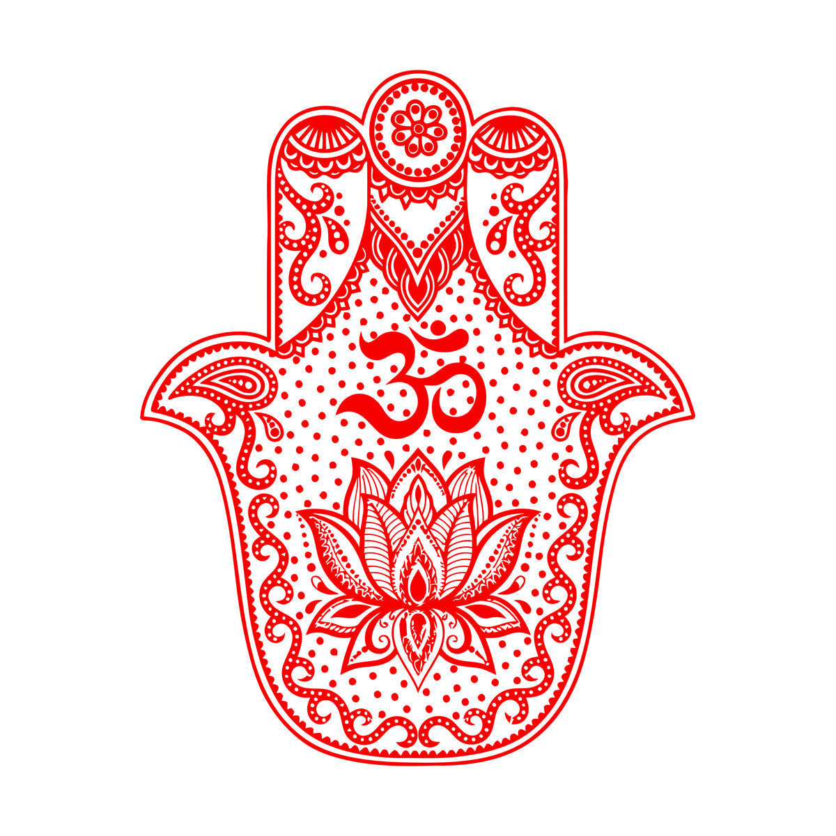 Vinyl Wall Stickers Hand Talisman Hamsa Buddhism Yoga Room Glass Stickers
