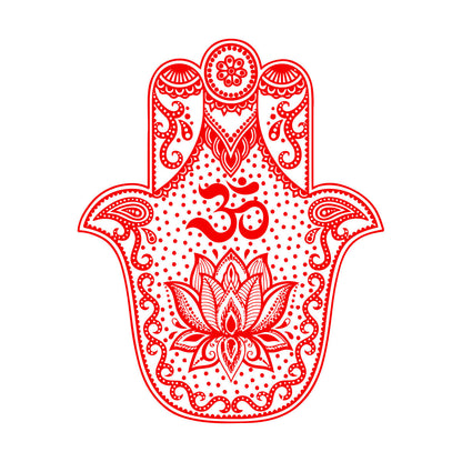 Vinyl Wall Stickers Hand Talisman Hamsa Buddhism Yoga Room Glass Stickers